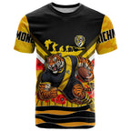 Personalised Richmond Tiger ANZAC T Shirt Military Remembrance Australian Football Mascot Camouflage