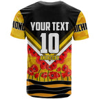 Personalised Richmond Tiger ANZAC T Shirt Military Remembrance Australian Football Mascot Camouflage