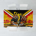 Personalised Richmond Tiger ANZAC Tablecloth Military Remembrance Australian Football Mascot Camouflage