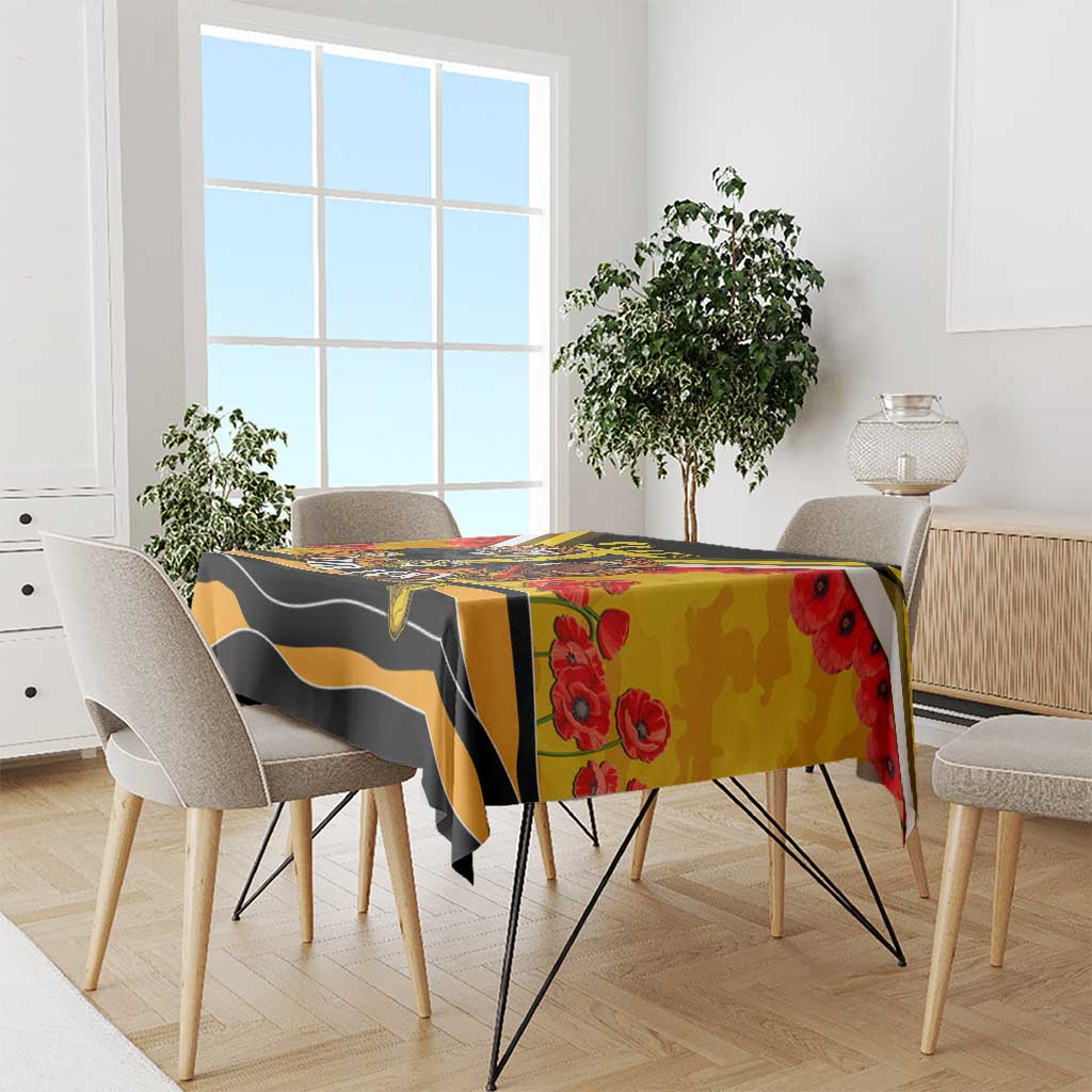 Personalised Richmond Tiger ANZAC Tablecloth Military Remembrance Australian Football Mascot Camouflage
