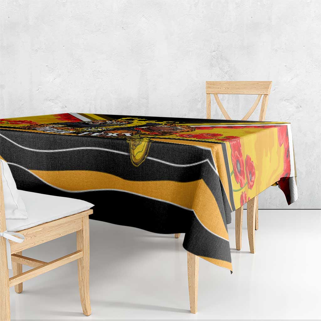 Personalised Richmond Tiger ANZAC Tablecloth Military Remembrance Australian Football Mascot Camouflage