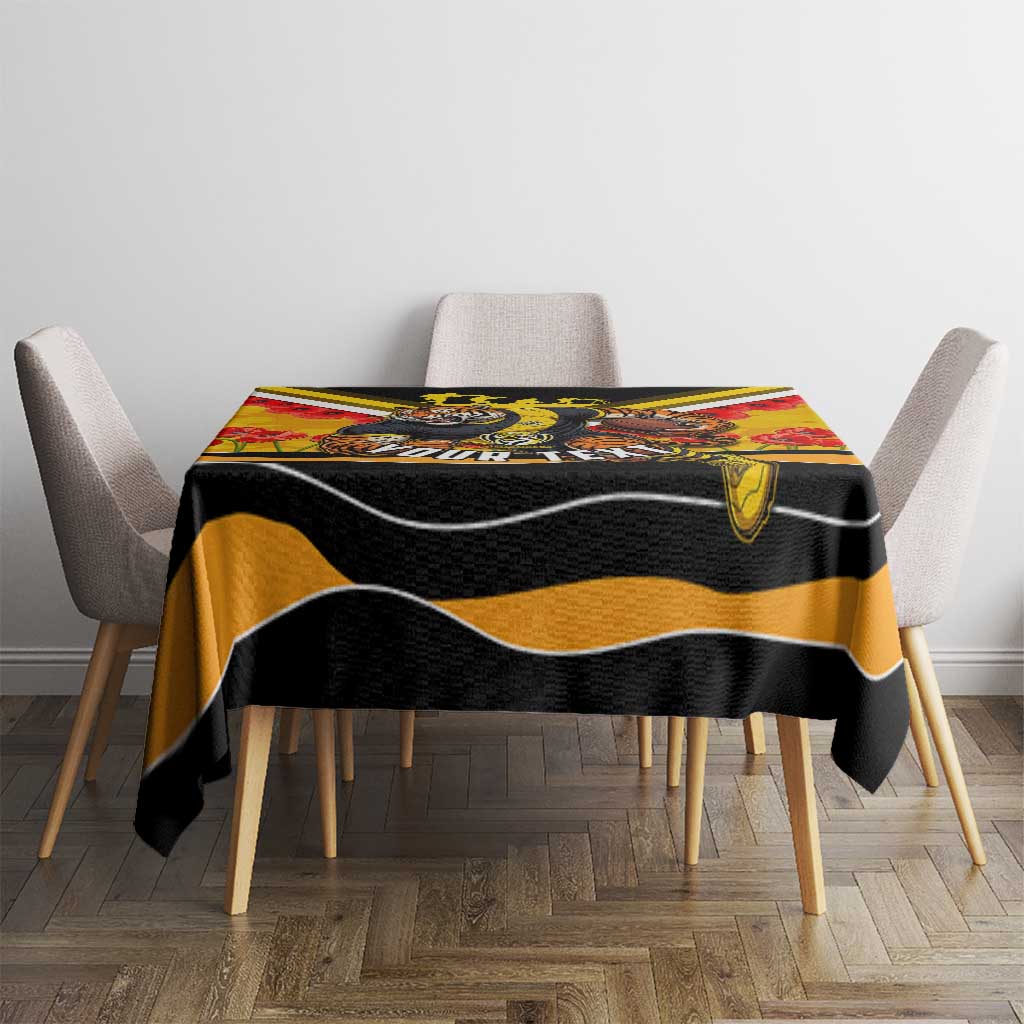 Personalised Richmond Tiger ANZAC Tablecloth Military Remembrance Australian Football Mascot Camouflage