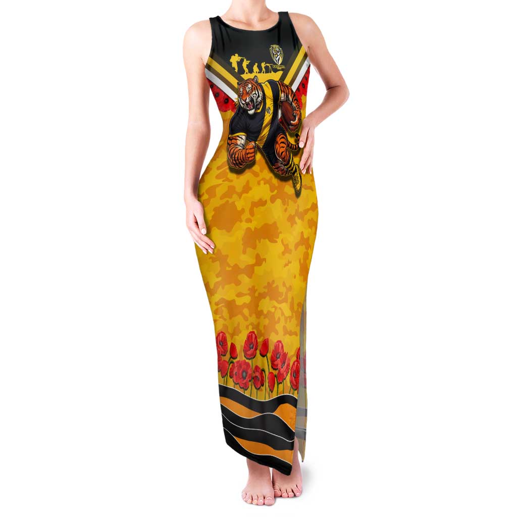 Personalised Richmond Tiger ANZAC Tank Maxi Dress Military Remembrance Australian Football Mascot Camouflage