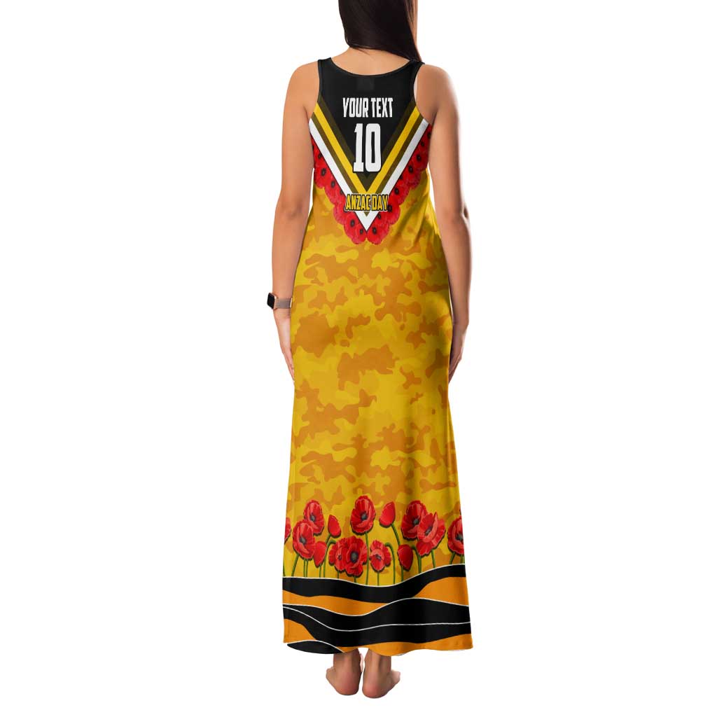Personalised Richmond Tiger ANZAC Tank Maxi Dress Military Remembrance Australian Football Mascot Camouflage