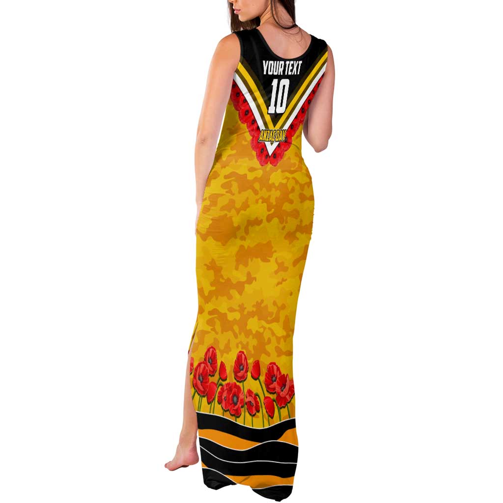 Personalised Richmond Tiger ANZAC Tank Maxi Dress Military Remembrance Australian Football Mascot Camouflage