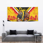 Personalised Richmond Tiger ANZAC Tapestry Military Remembrance Australian Football Mascot Camouflage