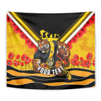 Personalised Richmond Tiger ANZAC Tapestry Military Remembrance Australian Football Mascot Camouflage