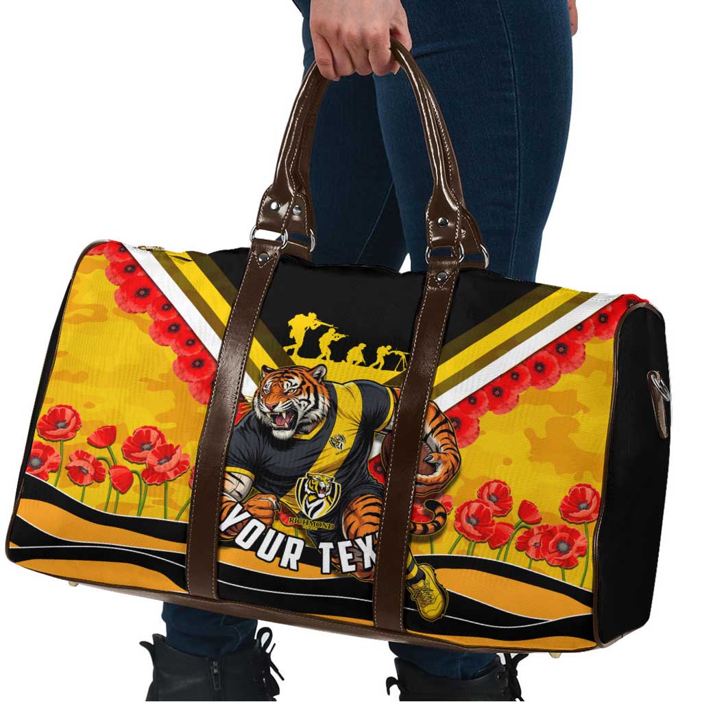 Personalised Richmond Tiger ANZAC Travel Bag Military Remembrance Australian Football Mascot Camouflage