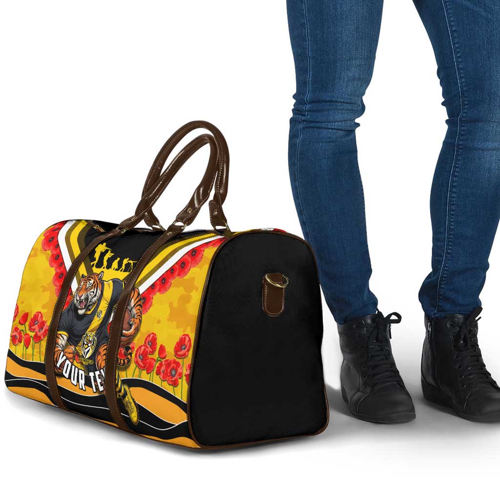 Personalised Richmond Tiger ANZAC Travel Bag Military Remembrance Australian Football Mascot Camouflage