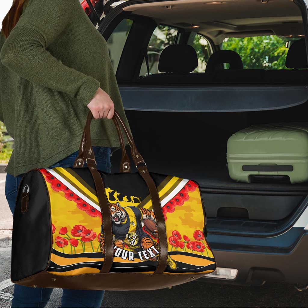 Personalised Richmond Tiger ANZAC Travel Bag Military Remembrance Australian Football Mascot Camouflage