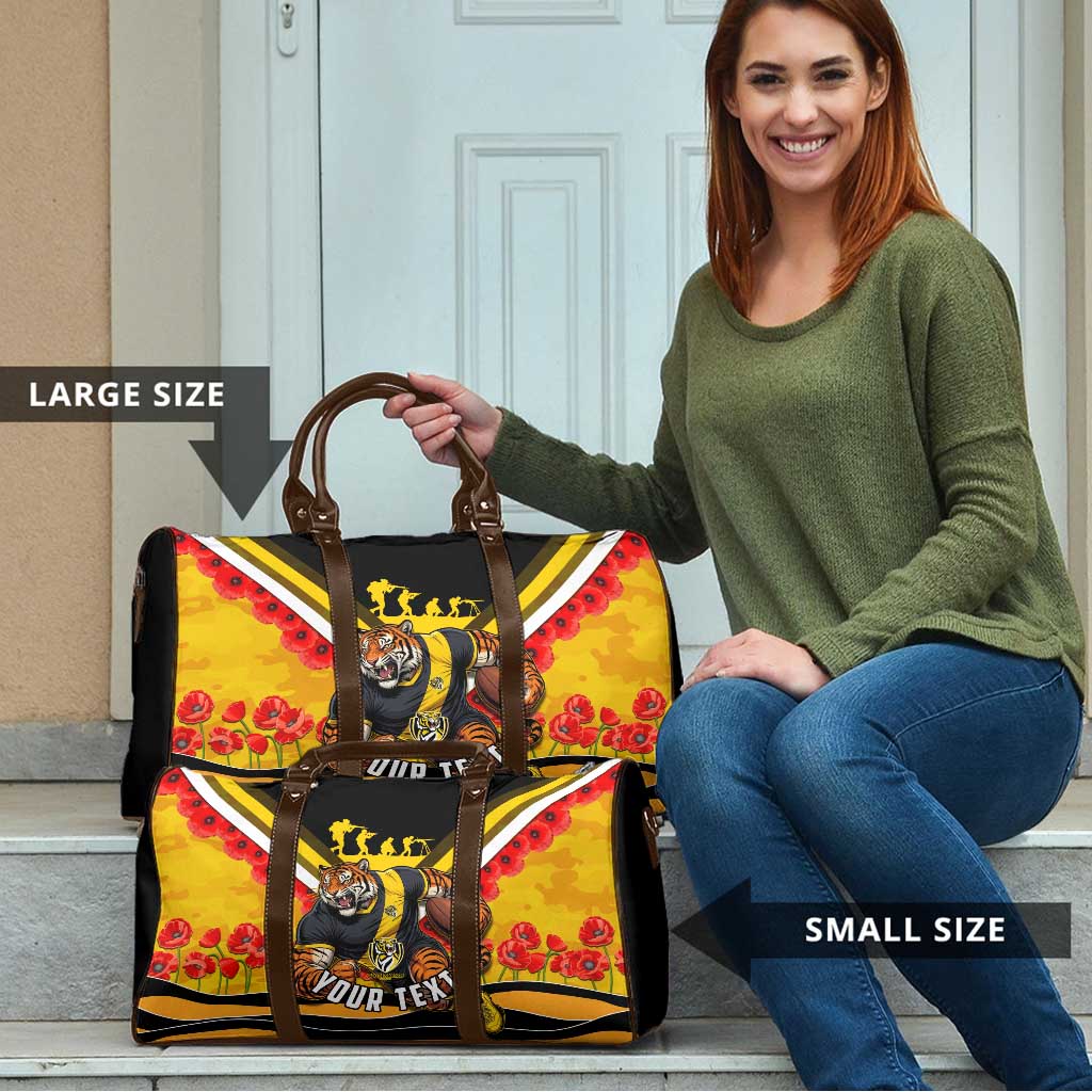 Personalised Richmond Tiger ANZAC Travel Bag Military Remembrance Australian Football Mascot Camouflage