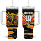 Personalised Richmond Tiger ANZAC Tumbler With Handle Military Remembrance Australian Football Mascot Camouflage