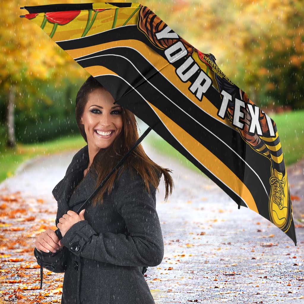 Personalised Richmond Tiger ANZAC Umbrella Military Remembrance Australian Football Mascot Camouflage
