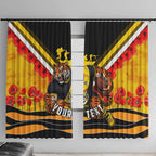 Personalised Richmond Tiger ANZAC Window Curtain Military Remembrance Australian Football Mascot Camouflage