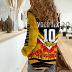 Personalised Richmond Tiger ANZAC Women Casual Shirt Military Remembrance Australian Football Mascot Camouflage