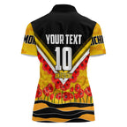 Personalised Richmond Tiger ANZAC Women Polo Shirt Military Remembrance Australian Football Mascot Camouflage