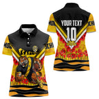 Personalised Richmond Tiger ANZAC Women Polo Shirt Military Remembrance Australian Football Mascot Camouflage