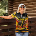Personalised Richmond Tiger ANZAC Women Polo Shirt Military Remembrance Australian Football Mascot Camouflage