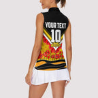 Personalised Richmond Tiger ANZAC Women Sleeveless Polo Shirt Military Remembrance Australian Football Mascot Camouflage