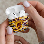 Brisbane Broncos Rugby AirPods Case Graffiti Typography Urban Camo Abstract Street Style