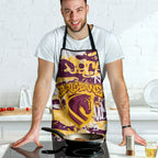 Brisbane Broncos Rugby Apron Graffiti Typography Urban Camo Abstract Street Style