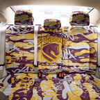 Brisbane Broncos Rugby Back Car Seat Cover Graffiti Typography Urban Camo Abstract Street Style