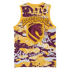 Brisbane Broncos Rugby Basketball Jersey Graffiti Typography Urban Camo Abstract Street Style