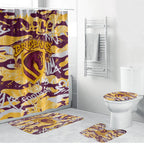 Brisbane Broncos Rugby Bathroom Set Graffiti Typography Urban Camo Abstract Street Style