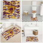 Brisbane Broncos Rugby Bathroom Set Graffiti Typography Urban Camo Abstract Street Style