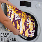 Brisbane Broncos Rugby Bathroom Set Graffiti Typography Urban Camo Abstract Street Style