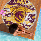 Brisbane Broncos Rugby Beach Blanket Graffiti Typography Urban Camo Abstract Street Style