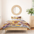 Brisbane Broncos Rugby Bedding Set Graffiti Typography Urban Camo Abstract Street Style