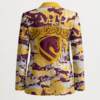 Brisbane Broncos Rugby Blazer Graffiti Typography Urban Camo Abstract Street Style