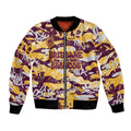 Brisbane Broncos Rugby Bomber Jacket Graffiti Typography Urban Camo Abstract Street Style
