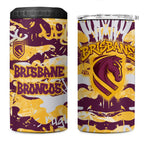 Brisbane Broncos Rugby 4 in 1 Can Cooler Tumbler Graffiti Typography Urban Camo Abstract Street Style