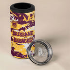 Brisbane Broncos Rugby 4 in 1 Can Cooler Tumbler Graffiti Typography Urban Camo Abstract Street Style