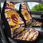 Brisbane Broncos Rugby Car Seat Cover Graffiti Typography Urban Camo Abstract Street Style