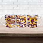 Brisbane Broncos Rugby Ceramic Mug Graffiti Typography Urban Camo Abstract Street Style