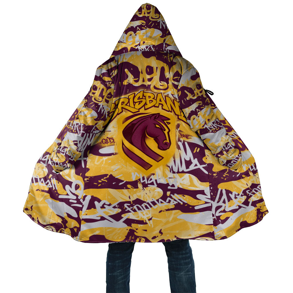 Brisbane Broncos Rugby Cloak Graffiti Typography Urban Camo Abstract Street Style