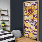 Brisbane Broncos Rugby Door Cover Graffiti Typography Urban Camo Abstract Street Style
