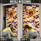 Brisbane Broncos Rugby Door Cover Graffiti Typography Urban Camo Abstract Street Style