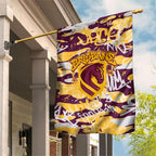 Brisbane Broncos Rugby Garden Flag Graffiti Typography Urban Camo Abstract Street Style