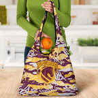 Brisbane Broncos Rugby Grocery Bag Graffiti Typography Urban Camo Abstract Street Style