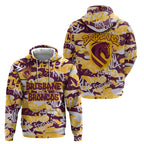 Brisbane Broncos Rugby Hoodie Graffiti Typography Urban Camo Abstract Street Style