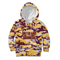 Brisbane Broncos Rugby Kid Hoodie Graffiti Typography Urban Camo Abstract Street Style