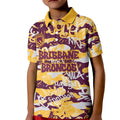 Brisbane Broncos Rugby Kid Polo Shirt Graffiti Typography Urban Camo Abstract Street Style