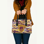 Brisbane Broncos Rugby Leather Bag Graffiti Typography Urban Camo Abstract Street Style