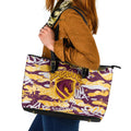 Brisbane Broncos Rugby Leather Tote Bag Graffiti Typography Urban Camo Abstract Street Style