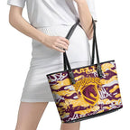 Brisbane Broncos Rugby Leather Tote Bag Graffiti Typography Urban Camo Abstract Street Style