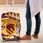 Brisbane Broncos Rugby Luggage Cover Graffiti Typography Urban Camo Abstract Street Style